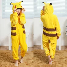 Children Kids Boys Girls Pikachu Onesies Cosplay Pyjamas Pajamas Animal Cartoon Pokemon Costumes Kids Sleepwear Halloween gift