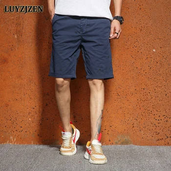 

2018 Men's Shorts Fashion Summer Knee-length Male Short Cotton Casual Military Style New Brand Cargo Shorts Men High Quality F63