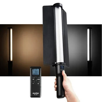

Godox Handle Li-ion LED Light Stick LC500 Bi-color 3300K-5600K CRI 95+ Built-in Lithiunm Battery & Remote Control Fill Lighting