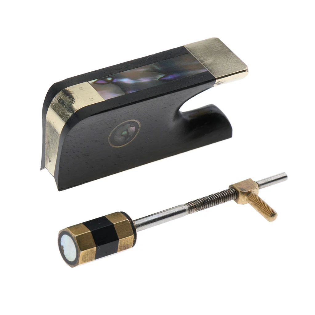 1 Set Ebony Cello Bow Frog With Screw for Cello Parts Replacement