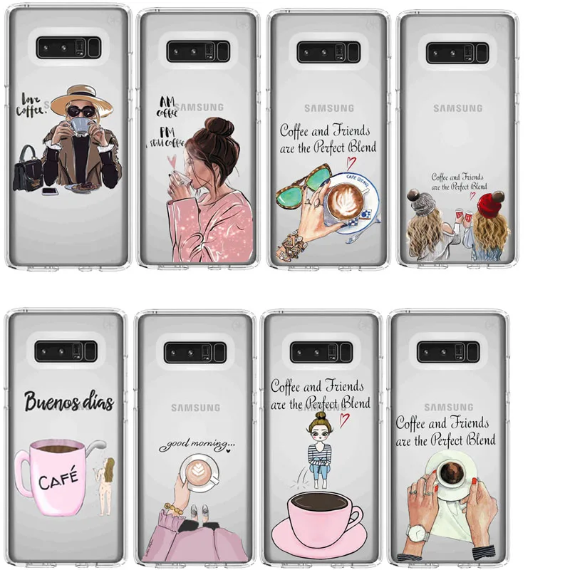 VOGUE Queen Princess Girl Female boss coffee мягкий тпу чехол для телефона Samsung S5 S10 S10LITE S8 S9 S9PIUS S7EDGE S6