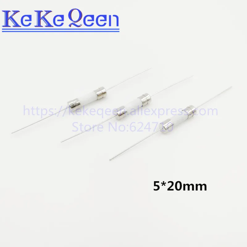 

200 шт./партия 5*20 5x20 мм F0.5A F1A F2A F3A F4A F5A F6.3A F8A F10A F12A F15A F20A F25A F30A 250 В свинцовый провод керамический Быстрый Предохранитель 5*20 мм