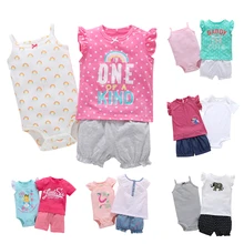 Bebes/мягкий летний Боди, комплект из 3 предметов, короткая футболка+ боди без рукавов+ шорты, летний комплект одежды для младенцев от 6 месяцев до 24 месяцев