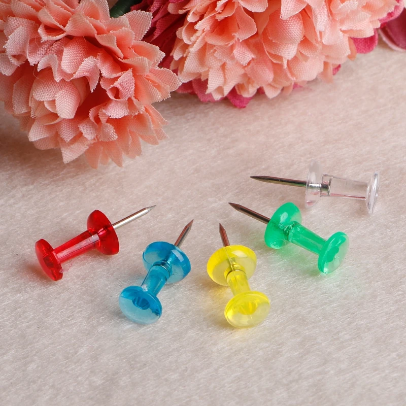 Clear Push Pins чертежные штифты заметка пробковая доска булавки Thumb Tacks x 40 шт