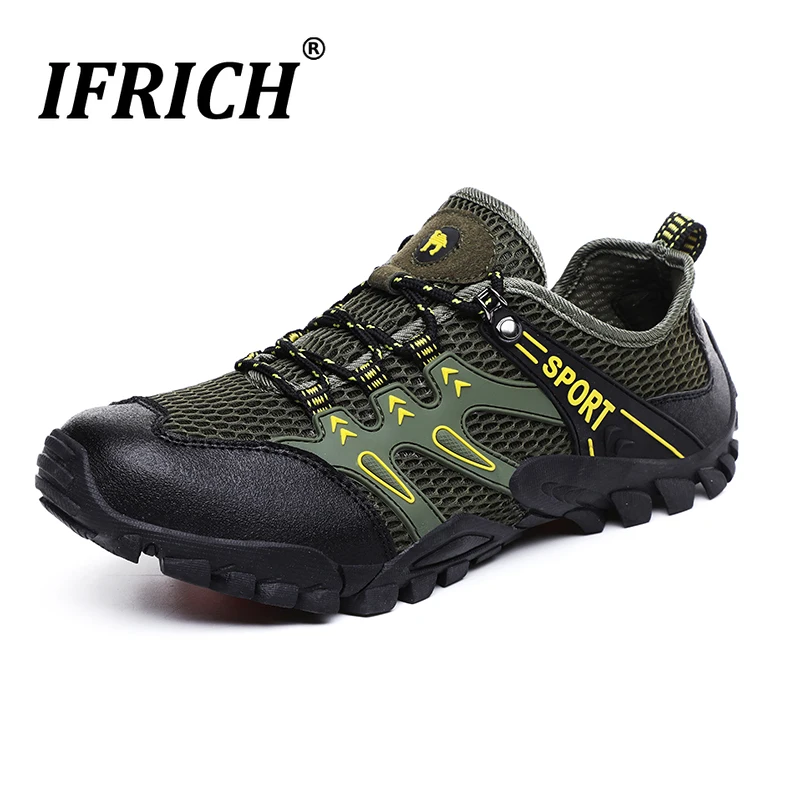 

Summe Hiking Shoes Men Anti-Slippery Man Rock Climbing Shoe Outdoor Men Trekking Sneakers Mesh Breathable Walking Mountain Shoe