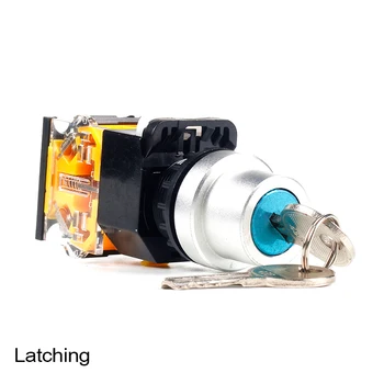 

5 PCS Push button switch Selector switch Key-operated 3-Position Latching OR Momentary Waterproof IP65 LA115-B8-11