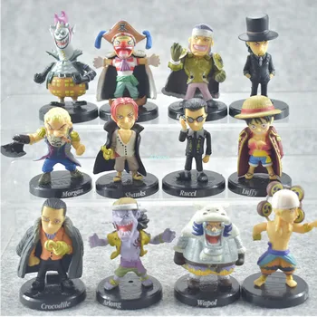 

12Pcs/set ONE PIECE The Straw Hat Pirates Luffy Zoro Tony Tony Chopper Q Version PVC Action Figure Collectible Model Toy 5CM MC5