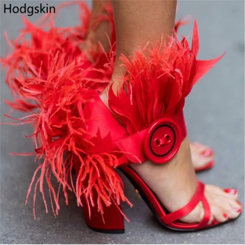 

Latest ladies designs Girls New Design Sexy Red Black Low Block Mid Heel Strap Sandal Shoes Women Sandals fashion girls sandals