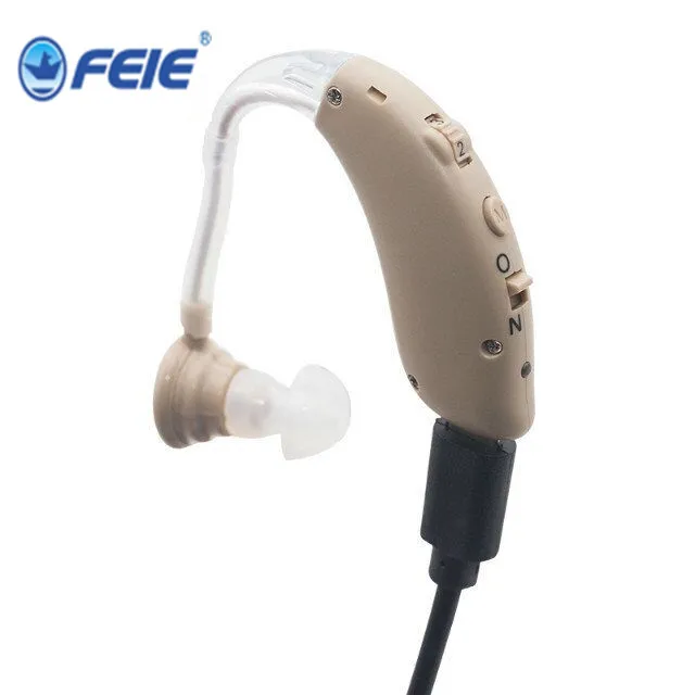 Мини слуховые аппараты за ухом, регулируемый усилитель звука, перезаряжаемый слуховой аппарат для глухих, удобный S-25 звука