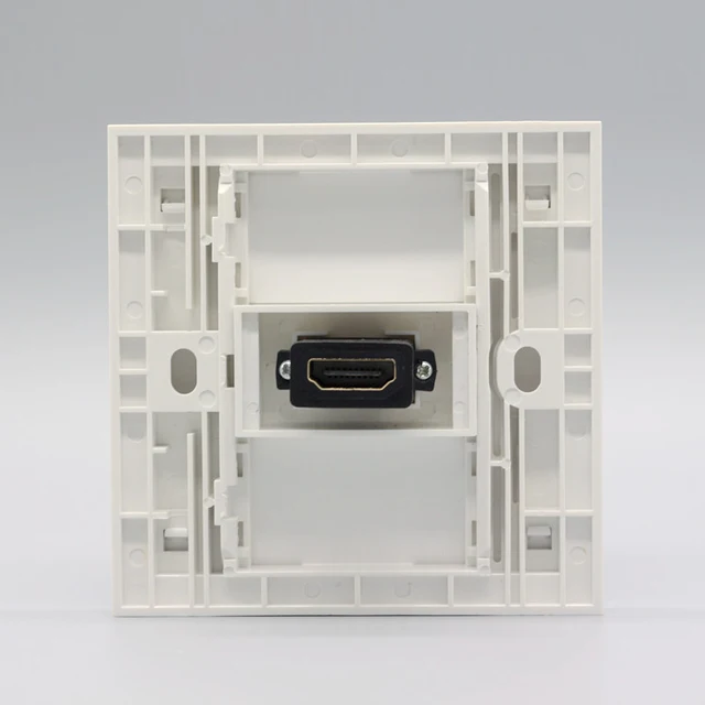 HDMI2.0 Женская настенная розетка белого цвета через HDMI Лицевая панель розетка 86x86 мм 4