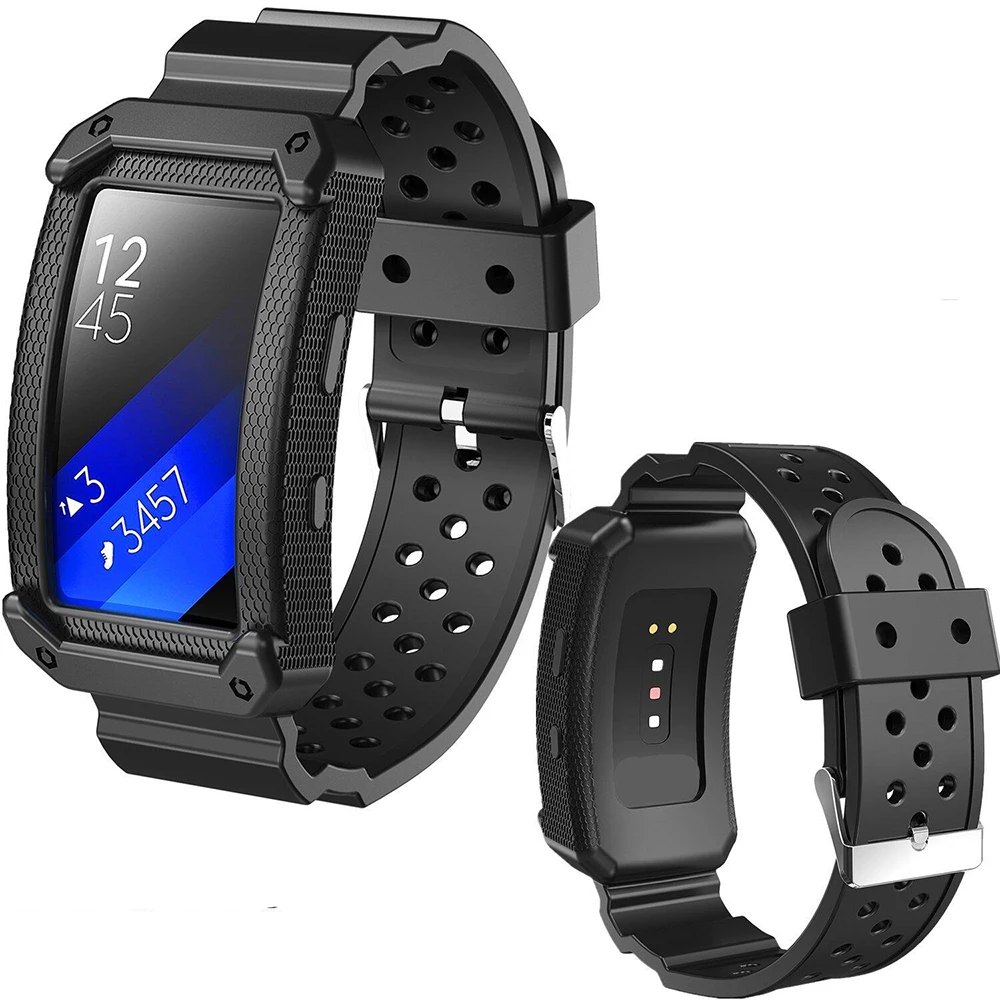 Силиконовый браслет для samsung Galaxy gear Fit 2(SM-R360) смарт-часы трекер-мягкий протектор экрана Замена ремешка