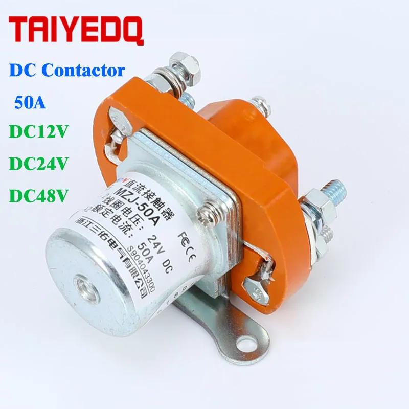 

DC contactor MZJ-50A high power 50A relay DC12V DC24V DC48V Contactor for electric vehicles