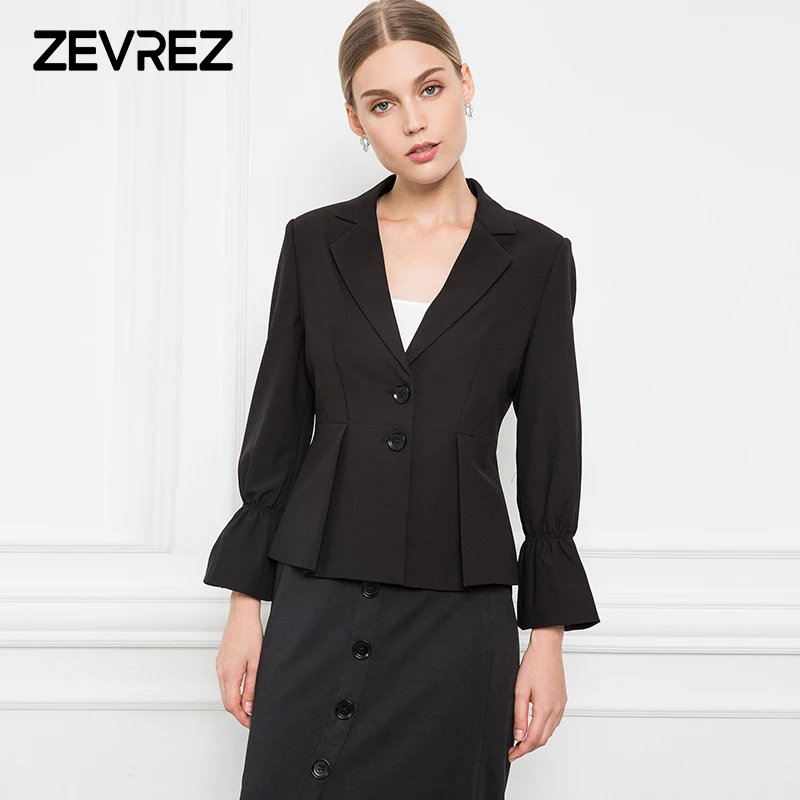 Buy Ladies Blazers 2018 Autumn Fashion Long Flare