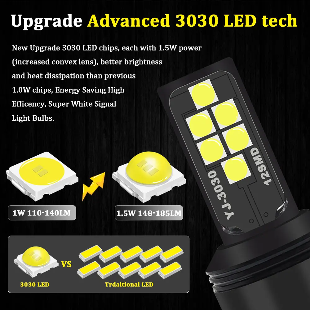 KAMMURI PY21W светодиодный 1156 BAU15S P21 car led фонарь для автомобиля DRL поворотник резервные