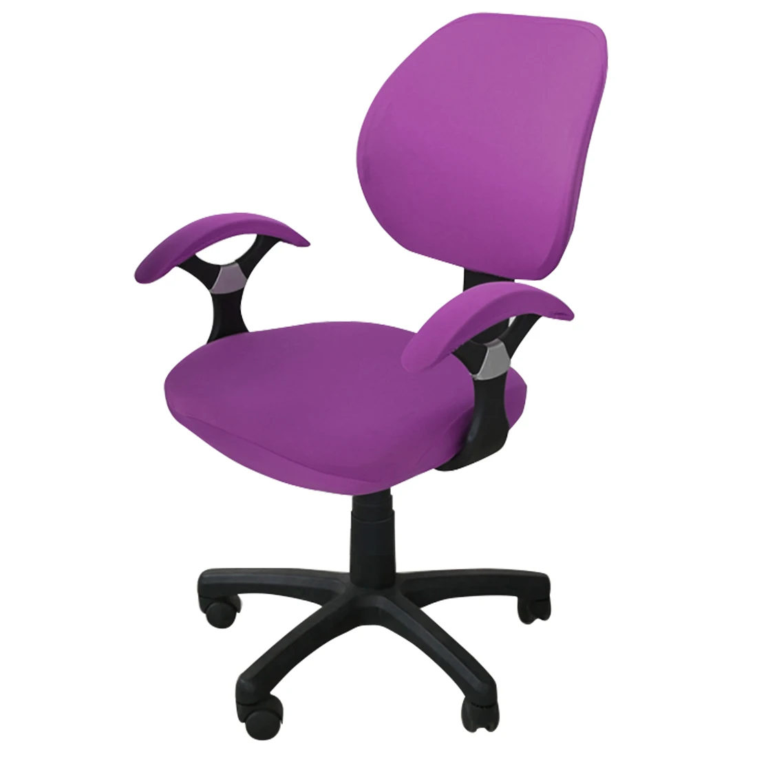 Лидер продаж покрытия для офисных стульев спандекс компьютерное кресло подлокотник чехол с цветочным принтом Съемный вращающийся стрейч чехлы на стулья - Цвет: Magenta