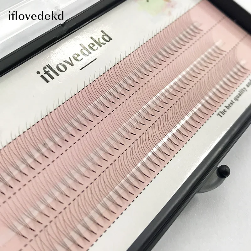 

iflovedekd Volume Eyelash Extensions 3D Premade Natural Soft makeup Individual False Eyelashes C/D Curl 0.07/0.10mm
