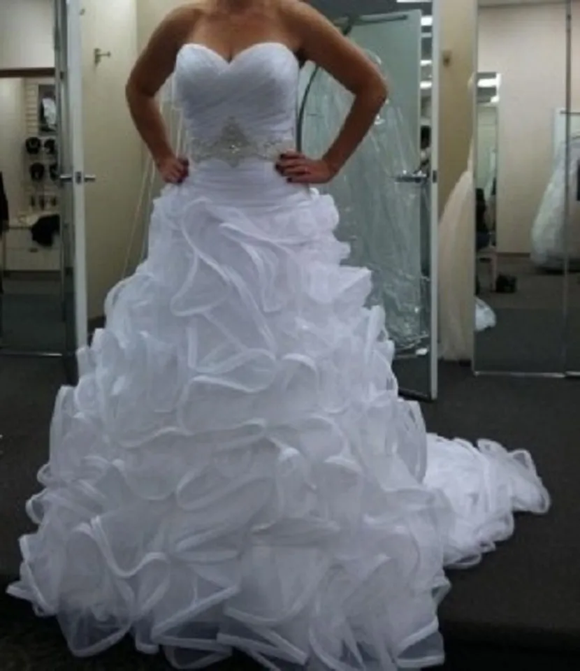 

vestido de novia Sexy Elegant sweetheart a-line wedding dress Ruffled beading White Ivory ruched Women Plus Size Wedding gown