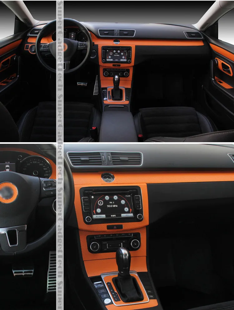 Авто-Стайлинг абсолютно автомобильный интерьер центральная консоль изменение цвета углеродного волокна литьевые наклейки для Kia Sorento