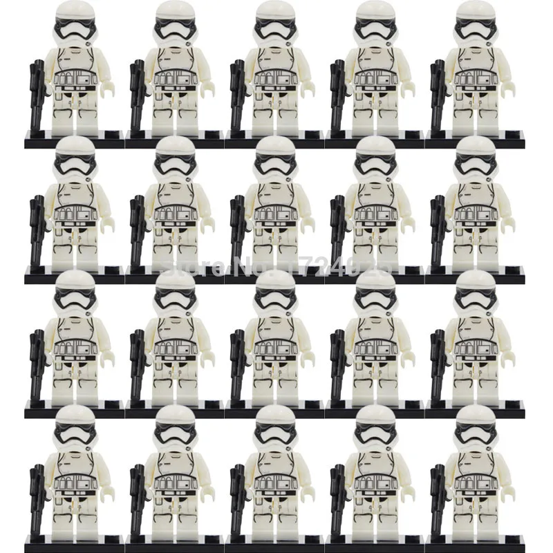 Wholesale 20pcs lot Star Wars Starwars Clone Trooper Figure Darth Vader Yoda Obi Blocks font b