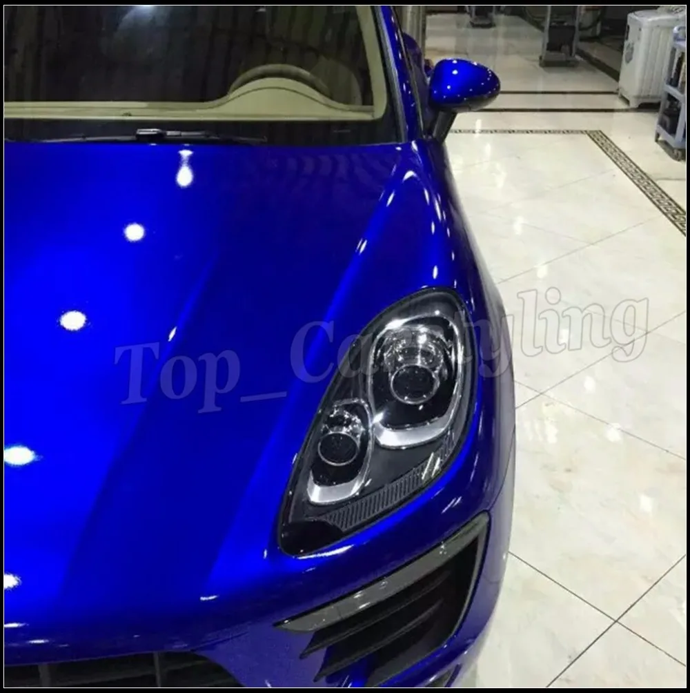 Midnight blue Gloss Metallic Car Wrap Vinyl Film Styling With Air Free