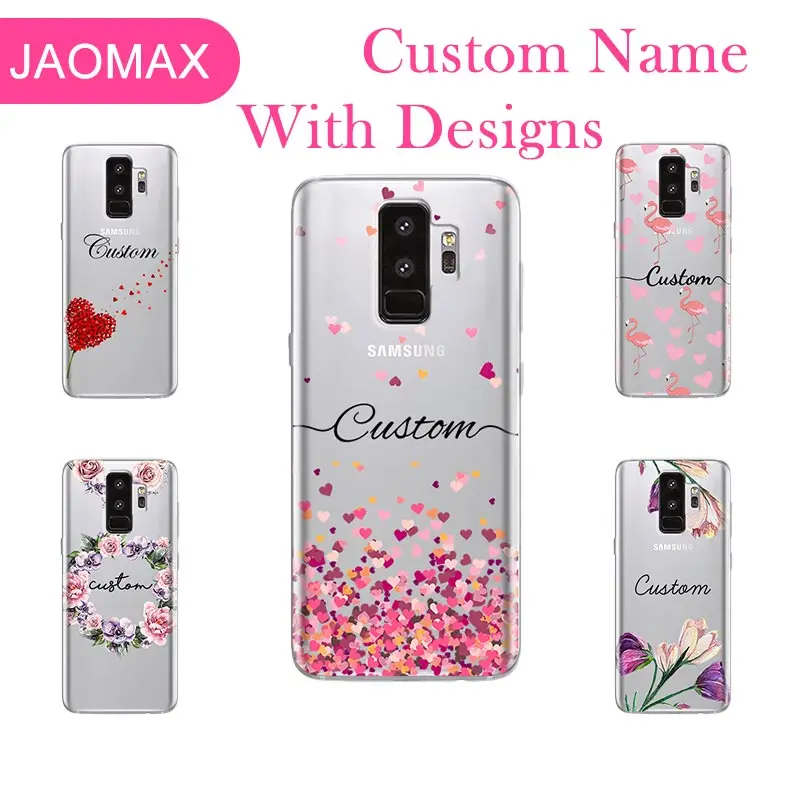 

Jaomax Personalized Flower Name Custom Phone Case For Samsung Galaxy S9 S7 edge A5 S8 Plus Note 8 Soft Silicone Back Cover Capa