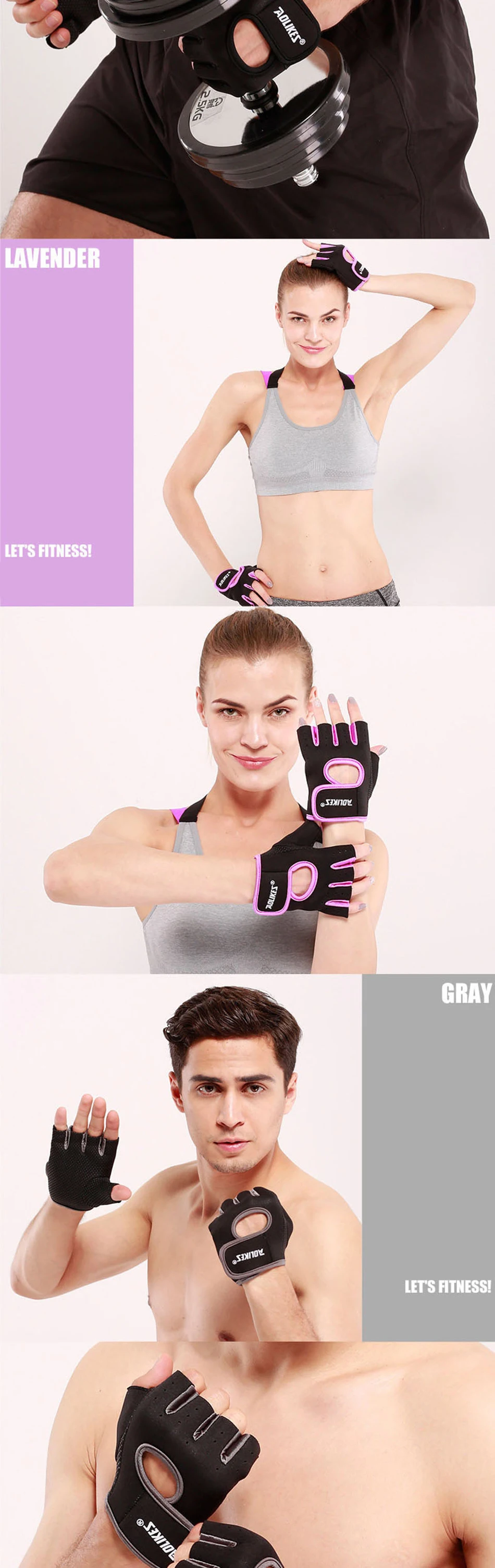 1 пара женщин/мужчин противоскользящие дышащие Тренажерный зал Бодибилдинг перчатки для занятий тяжелой атлетикой