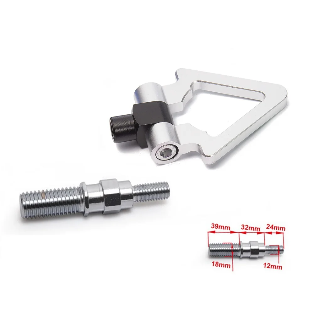 Silver Япония модели гоночный автомобиль винт алюминиевый CNC буксировочный крюк JDM гонка для Honda Toyota EP-RTH001 - Название цвета: Silver