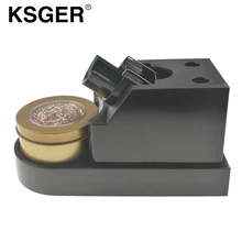 KSGER сварочный наконечник очиститель стальной проволоки с подставкой держатель губка очиститель Чистый стальной проволочный скребок