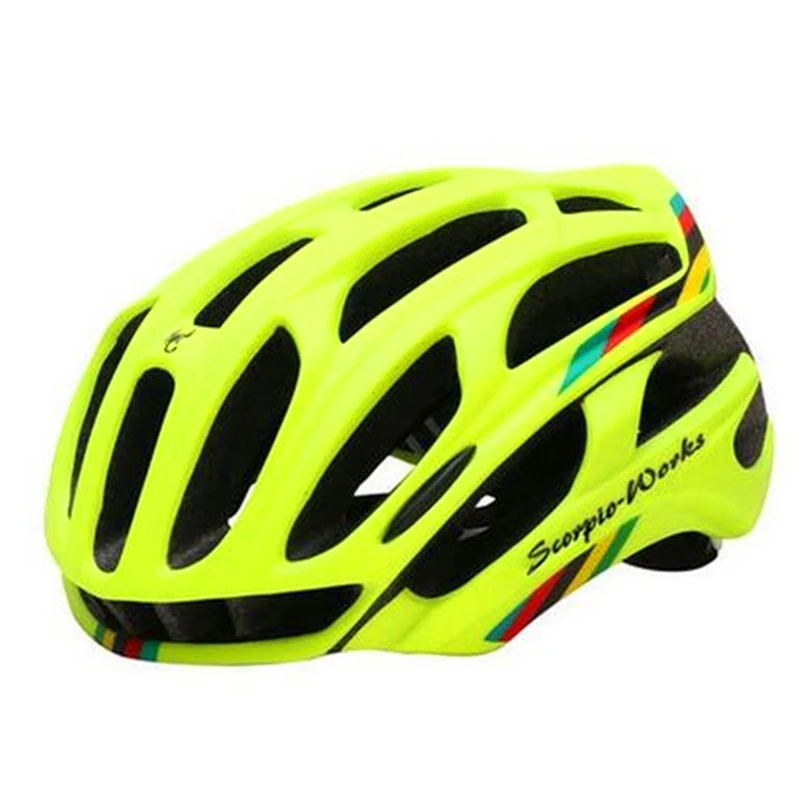 SCOHIRO-WORK ультралегкий велосипедный шлем со светодиодной Предупреждение ющей подсветкой велосипедный шлем дышащий 36 вентиляционные