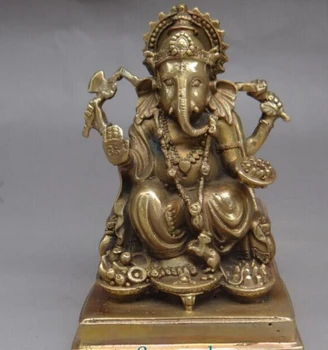 

WBY 926+++chinese Tibet Brass carving Vinayaka Buddha Statue