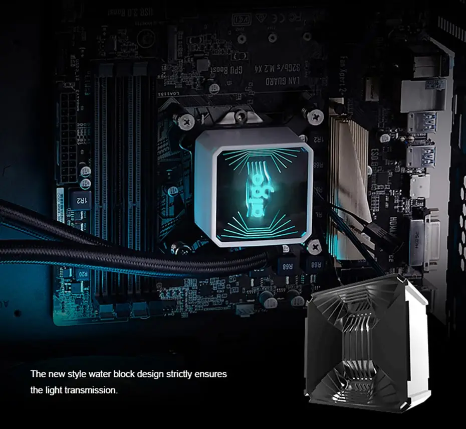 Aigo cpu кулер для воды T120/240 PC чехол водяного охлаждения для LGA 1151/AM3+/AM4 120 мм Компьютерный Вентилятор cpu Радиатор водяного охлаждения кулер