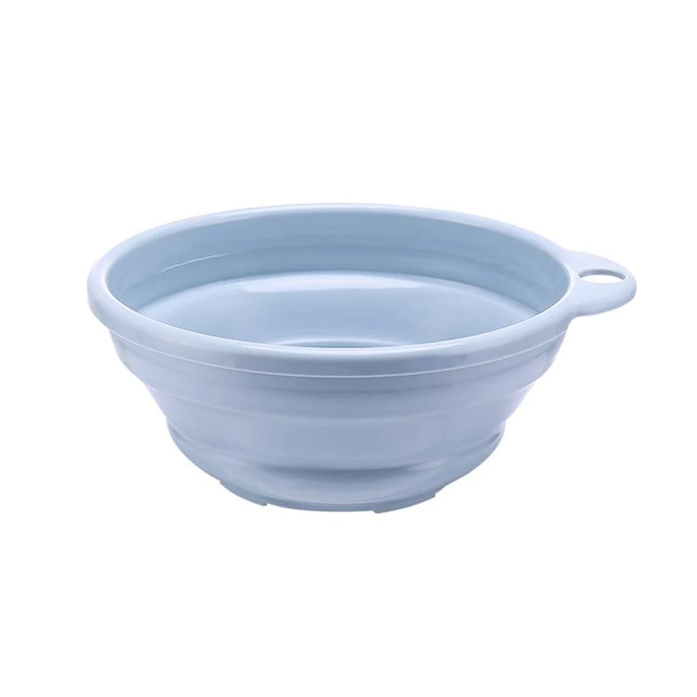 Fashion Silicone Portable Camping Folding Wash Basin Collapsible Bucket/ Dish Tub Solid Cool Washbasin