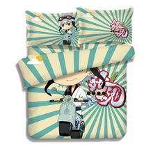 Аниме JK Gintama Sakata Gintoki мультфильм милый Косплей одеяло набор кровать плоский лист пододеяльник наволочка Комплект постельного белья