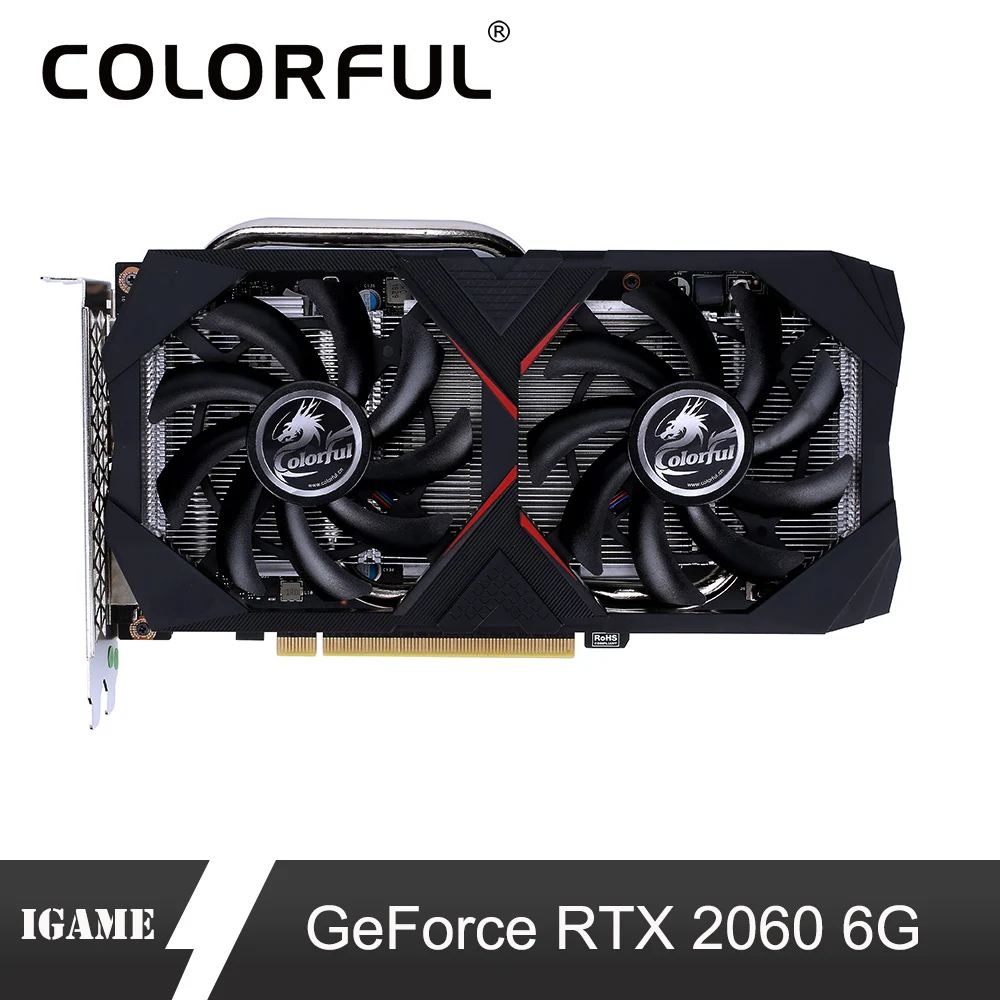 

Colorful GeForce RTX 2060 6G Graphic Card Nvidia GDDR6 GPU Gaming Video Card 1365-1680Mhz PCI-E 3.0 placa de video For PC