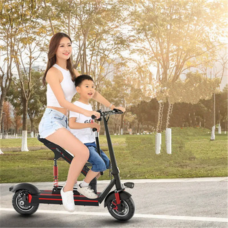 Top Daibot Electric Scooter With Seat For Kids Two Wheel Electric Scooters 10 Inch 36V 350W Adult Portable Folding Electric Bike 5