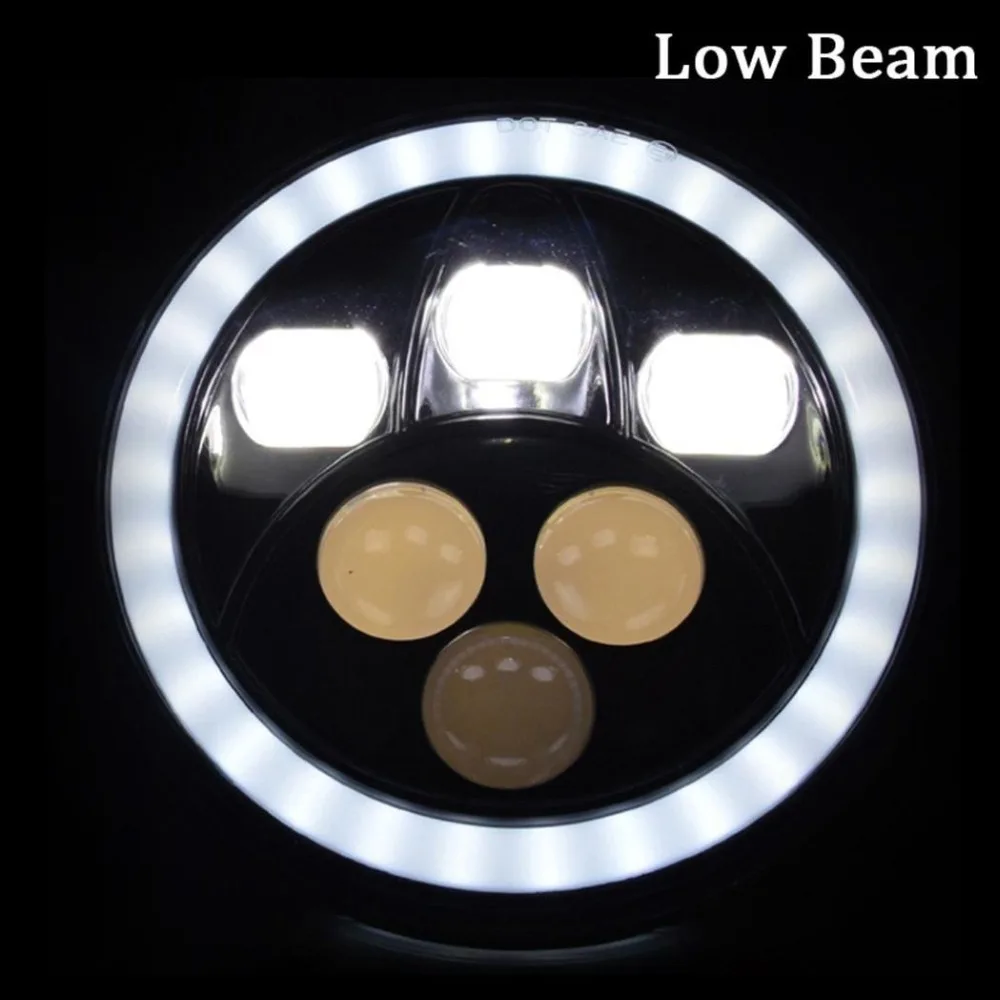 Marloo 7 дюймов Led фары для автомобиля Белый Halo DRL + пара 4 передний бампер