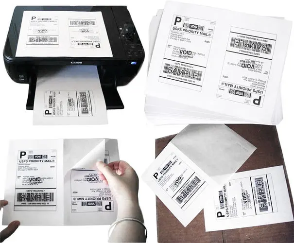 Lot De 1100 étiquettes D'expédition 8,5 X 5,5 Cm - Auto-adhésives, Demi-feuille, Pour Colis Et Envois