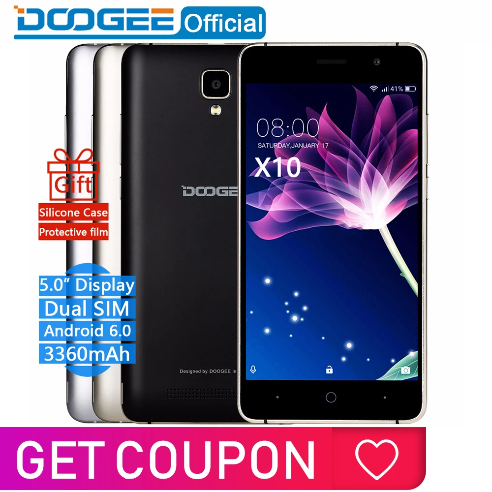 En Stock ahora DOOGEE X10s tel茅fonos m贸viles 5,0 pulgadas IPS 8 GB Android6.0 tel茅fono inteligente Dual SIM MTK6580 5.0MP 3360 mAH WCDMA GSM tel茅fono m贸vil En Stock ahora DOOGEE X10s tel茅fonos m贸viles 5,0 pulgadas IPS 8 GB Android6.0 tel茅fono inteligente Dual SIM MTK6580 5.0MP 3360 mAH WCDMA GSM tel茅fono m贸vil