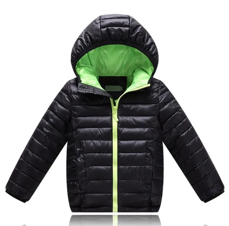 

Children's Duck Down Jackets Coat Long sleeves Boys Girls Warm Down Hooded Coats WindProof Kids Winter Outerwear 4 to 10 Years