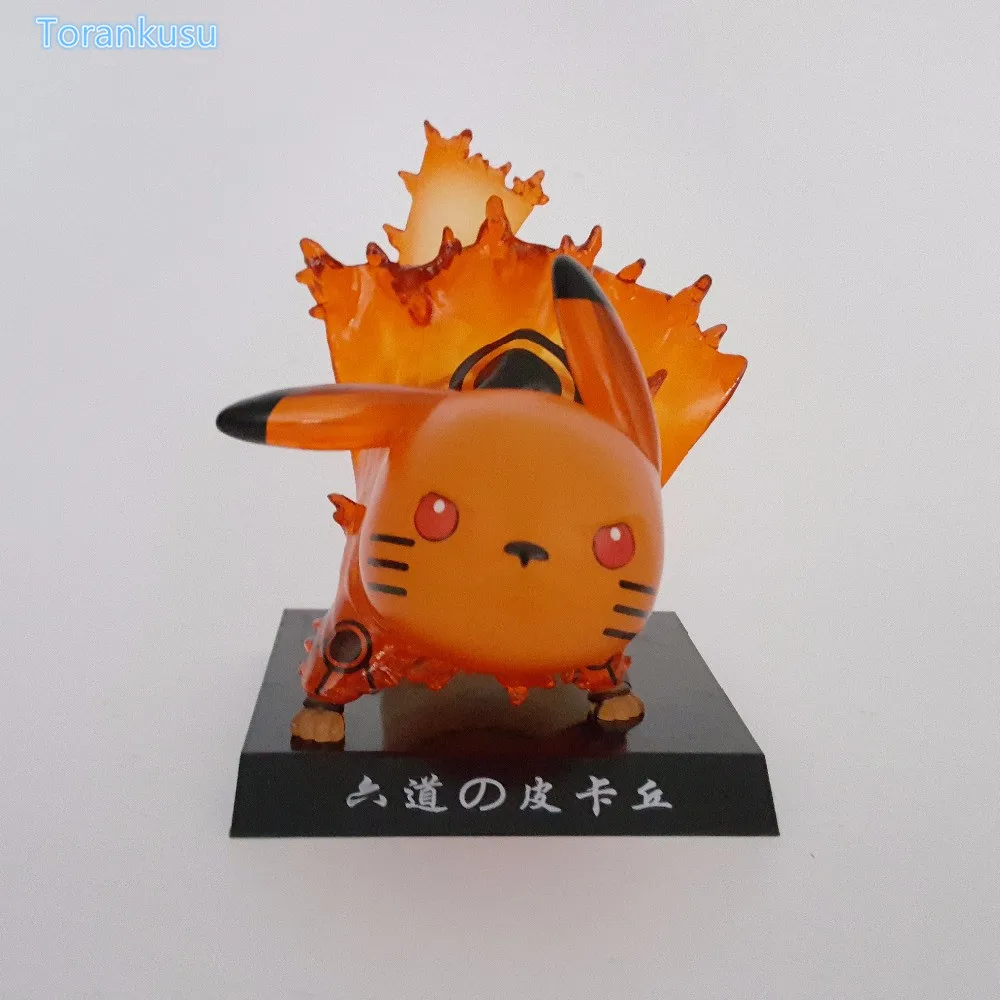 Naruto Action Figure Pikachu Cosplay Rikudousennin Modo PVC Figure Toy 130mm Pikachu Minato 