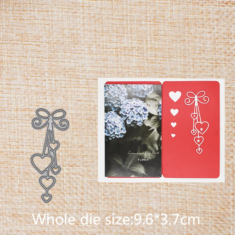 

Love heart bow tie Metal Cutting Dies Scrapbooking Album DIY Paper Card Craft Embossing stencil 96*37 mm