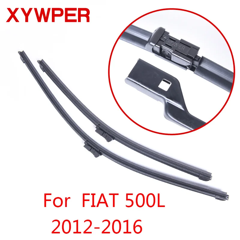 XYWPER Wiper Blades for Fiat 500L 2012 2013 2014 2015 2016 Car Accessories Soft Rubber 2013 Fiat 500 Rear Wiper Blade Size