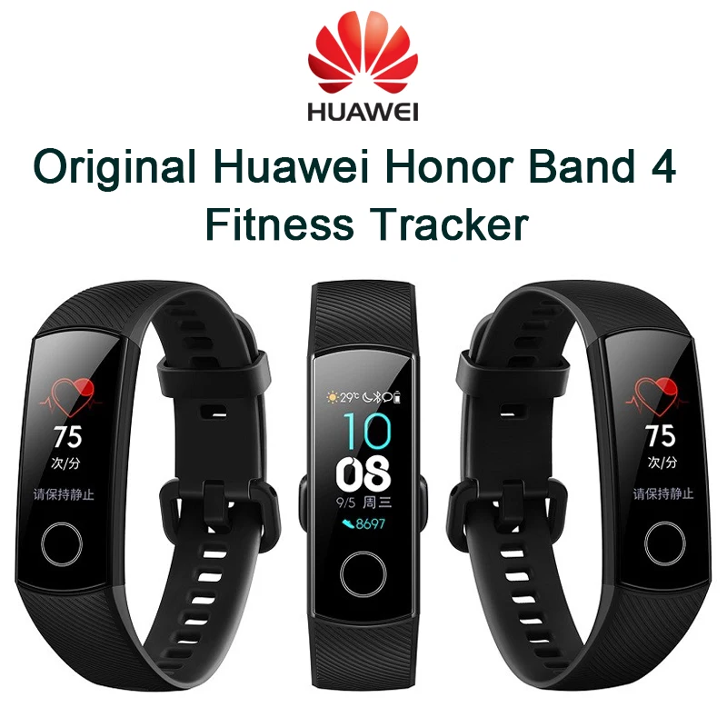

Original Huawei Honor Band 4 Smart Wristband Amoled Color Touchscreen display Swim Posture Detect Heart Rate Sleep Snap