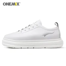 ONEMIX/Коллекция года; женская кожаная обувь на платформе для любителей ходьбы; белые кроссовки, визуально увеличивающие рост на 5 см; уличная Классическая обувь Vogue