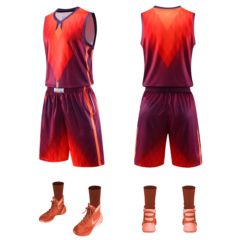 

Personality Men Throwback Basketball Jersey Set Adlut Basketball Jerseys Training Team Uniform Men Pockets Basketball Jerseys