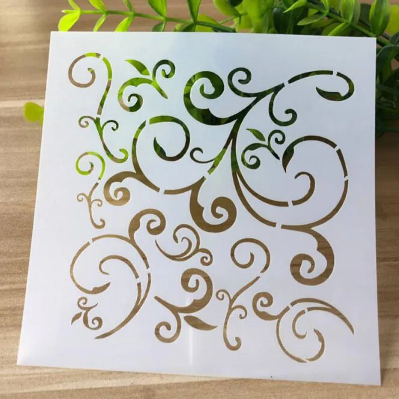 9pc Stencil Rose Heart Openwork Painting Template Embossing Craft