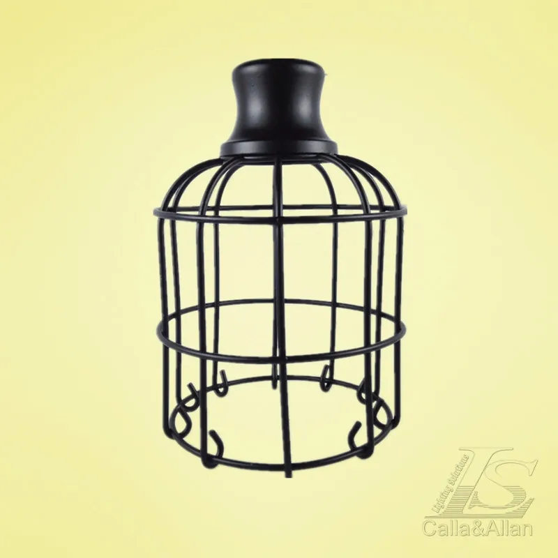 M10 hole lamp shade 140mmX205mm iron birdcage cage edison lamp shade DIY black iron house shade