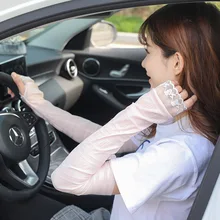 5 пара/лот, новинка, яркие цвета, Солнцезащитный рукав, кружева, рукав реглан, весна и лето, для вождения, Женские аксессуары для рук