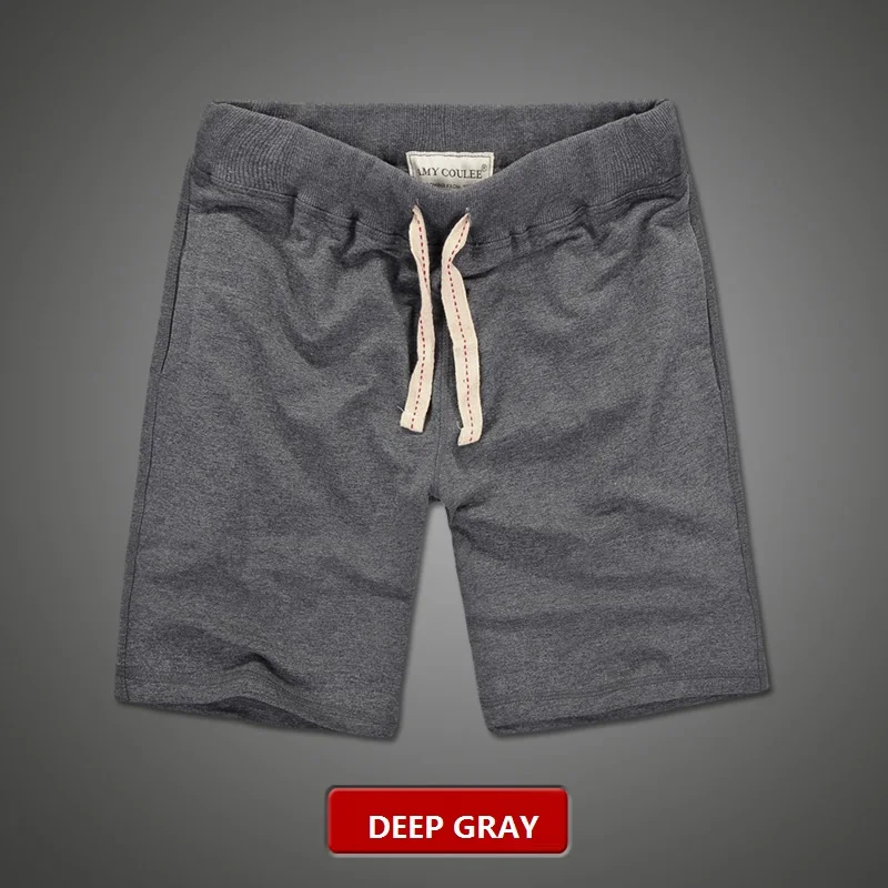 Новинка, летние однотонные мужские шорты из мягкого и удобного хлопка, размеры от s до 3XL - Цвет: deep gray shorts