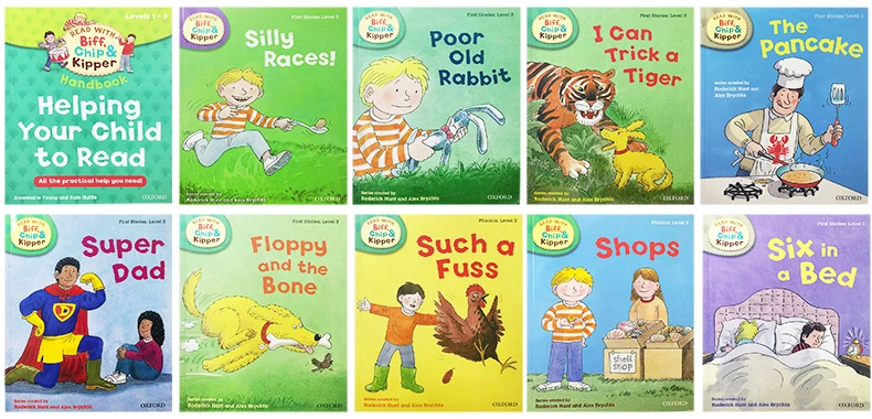 Livro de Imagens Oxford Leitura Árvore Conjunto 33 Livros 1-3 Nível Biff Chip & Kipper Mão Inglês Phonics História Crianças Educação 1 3 Weddings & Events